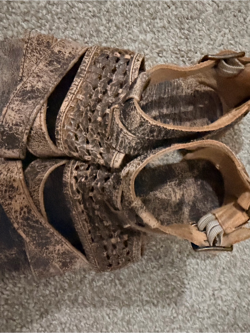 Bed Stu Tan Woven Leather Sandals